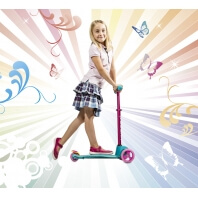 Самокат трёхколёсный HUDORA Flitzkids 2.0 Skate Wonders